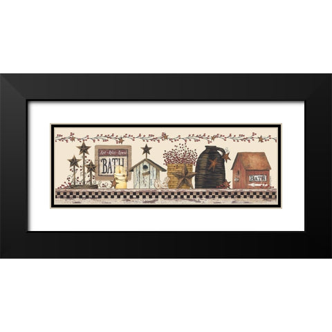 Bath Still Life Black Modern Wood Framed Art Print with Double Matting by Spivey, Linda