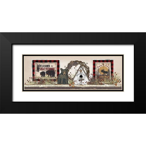 Alpine Inn Shelf Black Modern Wood Framed Art Print with Double Matting by Spivey, Linda