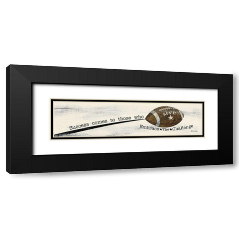 Football - Challenge Black Modern Wood Framed Art Print with Double Matting by Spivey, Linda