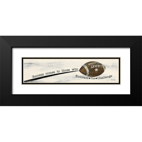 Football - Challenge Black Modern Wood Framed Art Print with Double Matting by Spivey, Linda