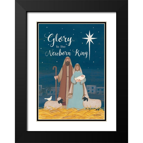 Glory to the King Black Modern Wood Framed Art Print with Double Matting by Spivey, Linda