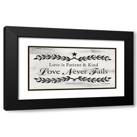 Love is Patient    Black Modern Wood Framed Art Print with Double Matting by Spivey, Linda
