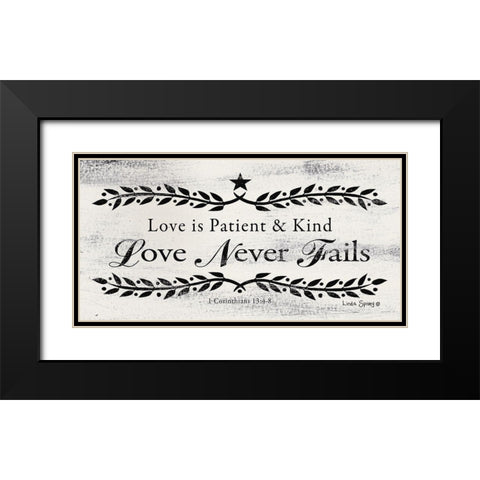 Love is Patient    Black Modern Wood Framed Art Print with Double Matting by Spivey, Linda