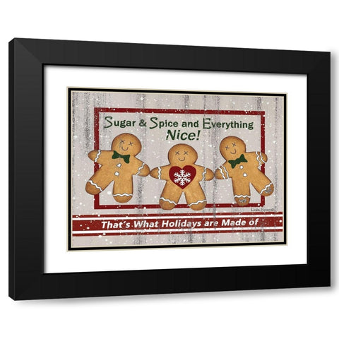 Farmhouse Gingerbread Black Modern Wood Framed Art Print with Double Matting by Spivey, Linda
