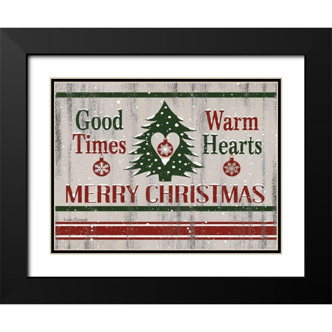 Farmhouse Christmas Black Modern Wood Framed Art Print with Double Matting by Spivey, Linda