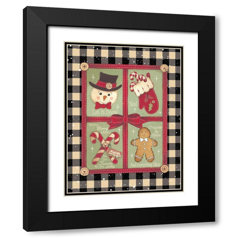 Everything Nice Black Modern Wood Framed Art Print with Double Matting by Spivey, Linda