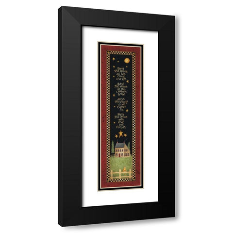 Saltbox House Blessing Black Modern Wood Framed Art Print with Double Matting by Spivey, Linda