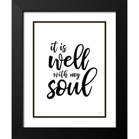 It is Well with My Soul Black Modern Wood Framed Art Print with Double Matting by Lux + Me Designs