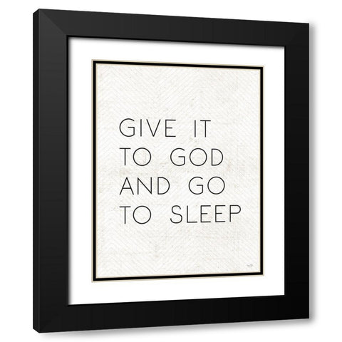 Give It and Go Black Modern Wood Framed Art Print with Double Matting by Lux + Me Designs