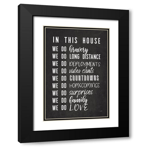Military House   Black Modern Wood Framed Art Print with Double Matting by Lux + Me Designs
