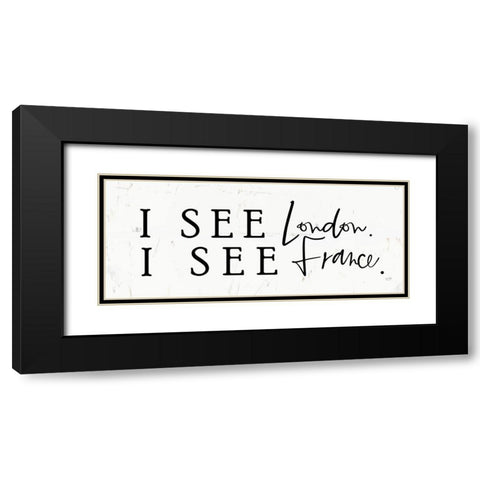 I See London    Black Modern Wood Framed Art Print with Double Matting by Lux + Me Designs