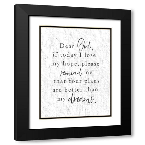 Your Plans are Better   Black Modern Wood Framed Art Print with Double Matting by Lux + Me Designs