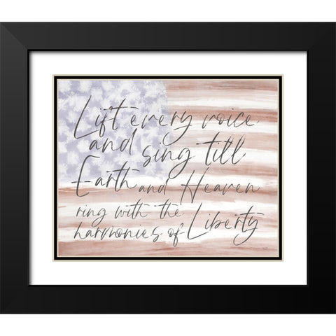 Lift Every Voice Black Modern Wood Framed Art Print with Double Matting by Lux + Me Designs