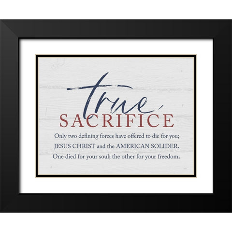 True Sacrifice Black Modern Wood Framed Art Print with Double Matting by Lux + Me Designs