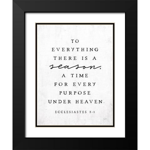 To Everything There is a Season Black Modern Wood Framed Art Print with Double Matting by Lux + Me Designs