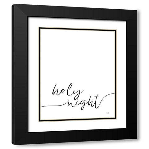 Holy Night Black Modern Wood Framed Art Print with Double Matting by Lux + Me Designs