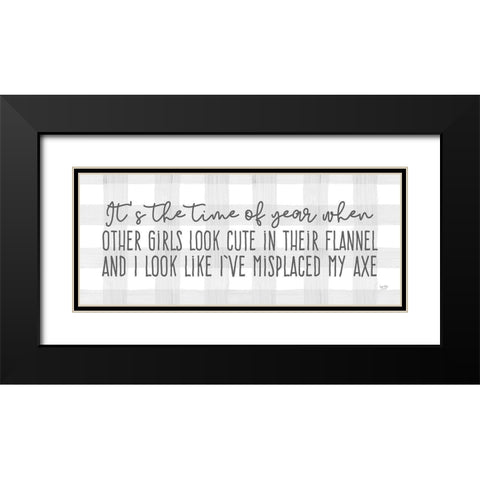 Misplaced My Axe Black Modern Wood Framed Art Print with Double Matting by Lux + Me Designs