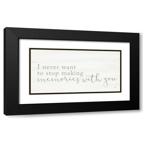 Memories with You Black Modern Wood Framed Art Print with Double Matting by Lux + Me Designs