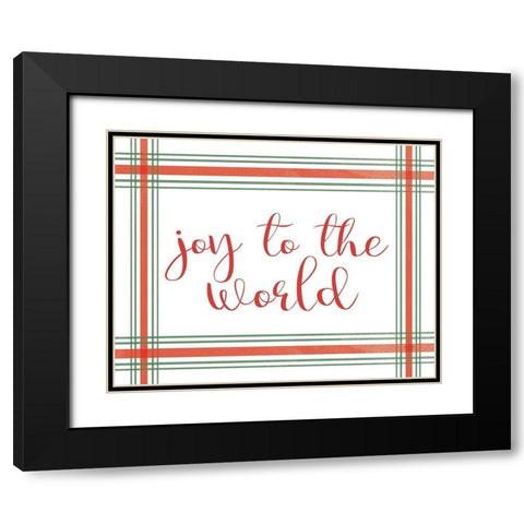 Joy to the World Black Modern Wood Framed Art Print with Double Matting by Lux + Me Designs