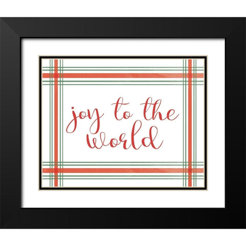 Joy to the World Black Modern Wood Framed Art Print with Double Matting by Lux + Me Designs