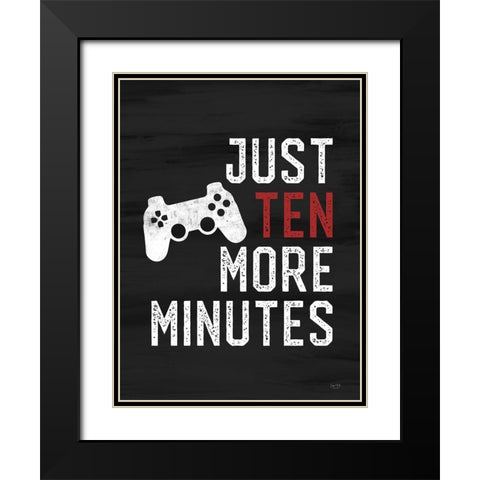 Just Ten More Minutes Black Modern Wood Framed Art Print with Double Matting by Lux + Me Designs
