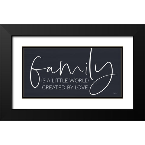 Family Isâ€¦ Black Modern Wood Framed Art Print with Double Matting by Lux + Me Designs