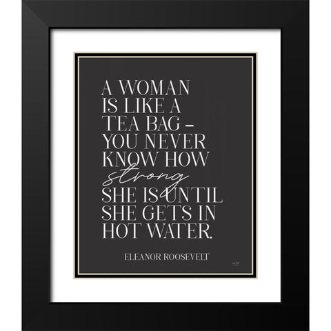 Hot Water Black Modern Wood Framed Art Print with Double Matting by Lux + Me Designs