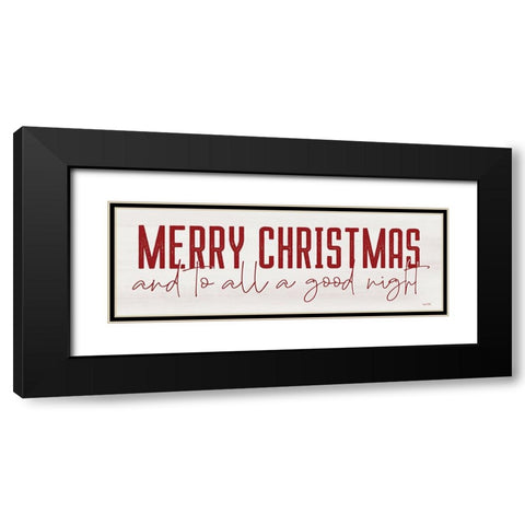 Merry Christmas to All   Black Modern Wood Framed Art Print with Double Matting by Lux + Me Designs