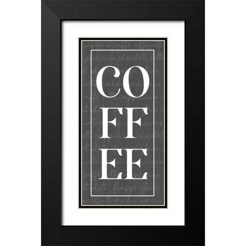 COFFEE    Black Modern Wood Framed Art Print with Double Matting by Lux + Me Designs