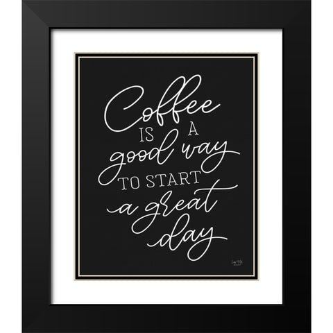 Coffee isâ€¦    Black Modern Wood Framed Art Print with Double Matting by Lux + Me Designs