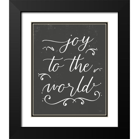 Joy to the World    Black Modern Wood Framed Art Print with Double Matting by Lux + Me Designs