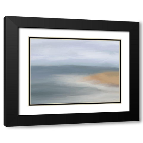 Harbor Shore Black Modern Wood Framed Art Print with Double Matting by Lux + Me Designs