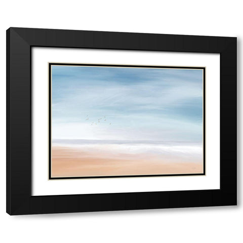 Honors Beach Black Modern Wood Framed Art Print with Double Matting by Lux + Me Designs