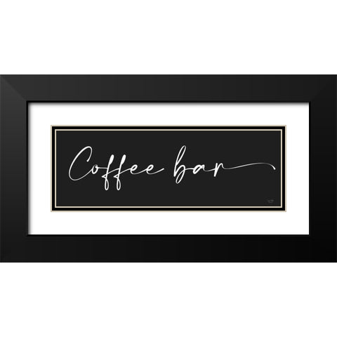 Coffee Bar     Black Modern Wood Framed Art Print with Double Matting by Lux + Me Designs