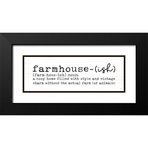 Farmhouse-ish Black Modern Wood Framed Art Print with Double Matting by Lux + Me Designs