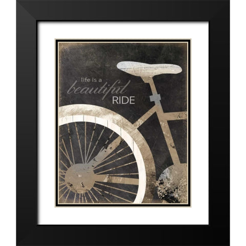 Life is a Beautiful Ride Black Modern Wood Framed Art Print with Double Matting by Rae, Marla