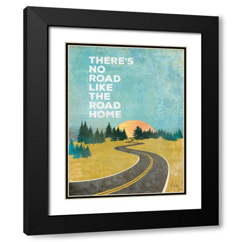 The Road Home Black Modern Wood Framed Art Print with Double Matting by Rae, Marla