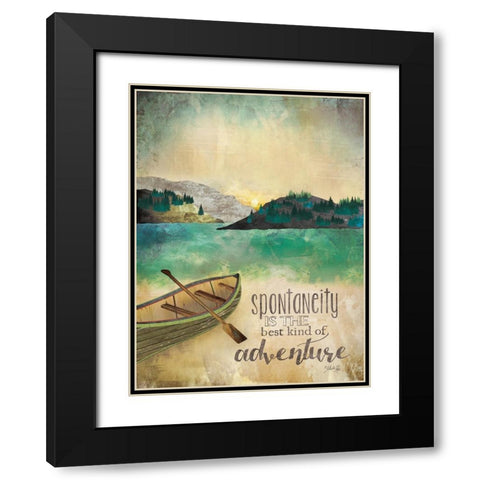 Adventure Black Modern Wood Framed Art Print with Double Matting by Rae, Marla