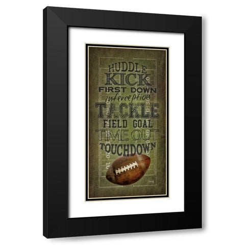 Football Talk  Black Modern Wood Framed Art Print with Double Matting by Rae, Marla