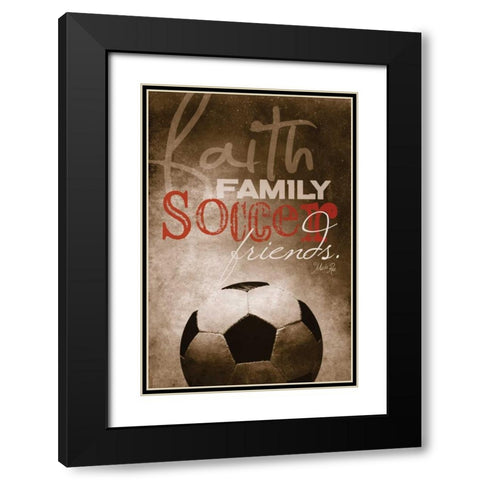 My Soul Loves Black Modern Wood Framed Art Print with Double Matting by Rae, Marla