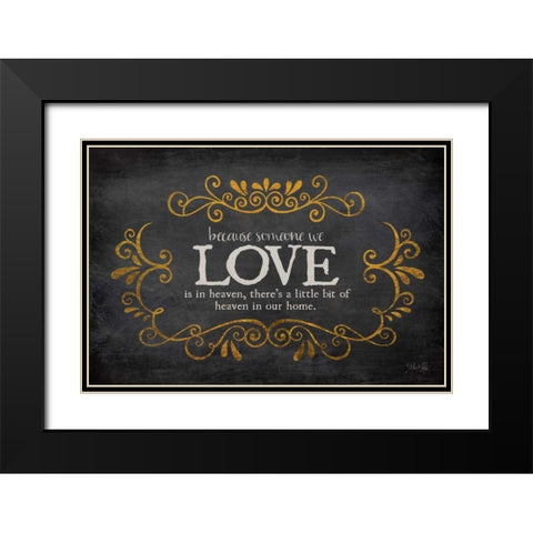 Love - Heaven in Our Home Black Modern Wood Framed Art Print with Double Matting by Rae, Marla