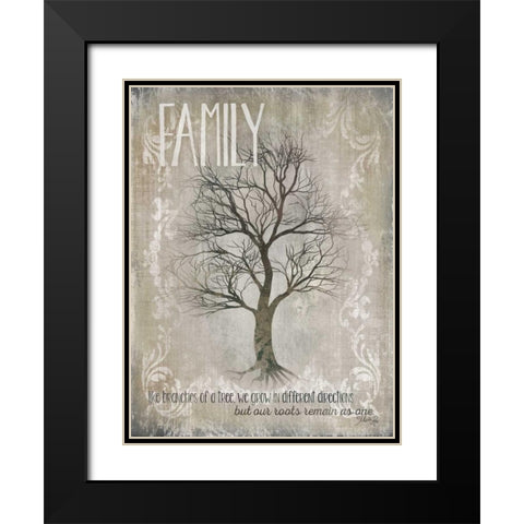 Family - Like Branches of a Tree Black Modern Wood Framed Art Print with Double Matting by Rae, Marla