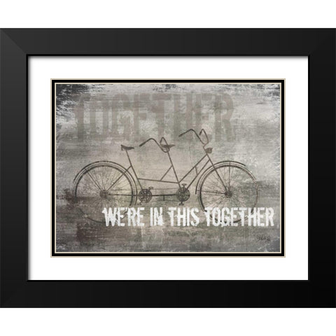 Were in This Together Black Modern Wood Framed Art Print with Double Matting by Rae, Marla