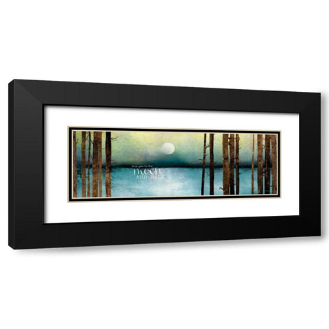 Love You to the Moon and Back Black Modern Wood Framed Art Print with Double Matting by Rae, Marla