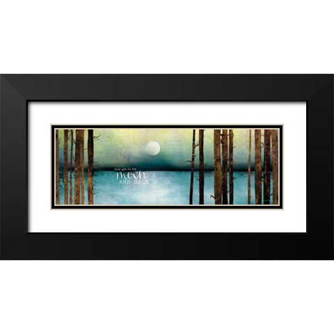 Love You to the Moon and Back Black Modern Wood Framed Art Print with Double Matting by Rae, Marla