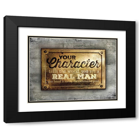 A Real Man        Black Modern Wood Framed Art Print with Double Matting by Rae, Marla