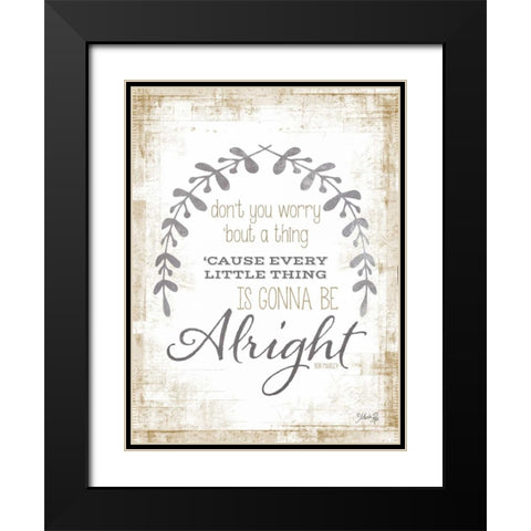 Alright Black Modern Wood Framed Art Print with Double Matting by Rae, Marla