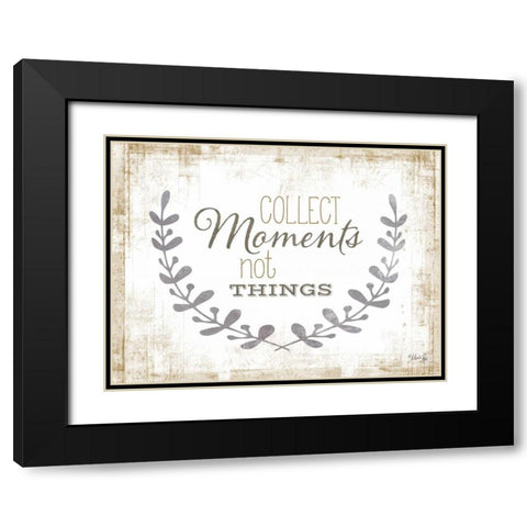 Collect Moments Black Modern Wood Framed Art Print with Double Matting by Rae, Marla