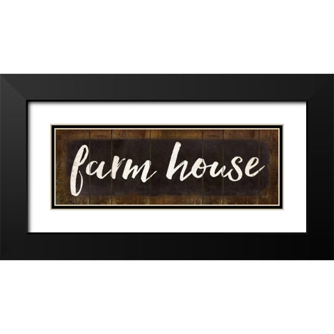 Farm House Black Modern Wood Framed Art Print with Double Matting by Rae, Marla