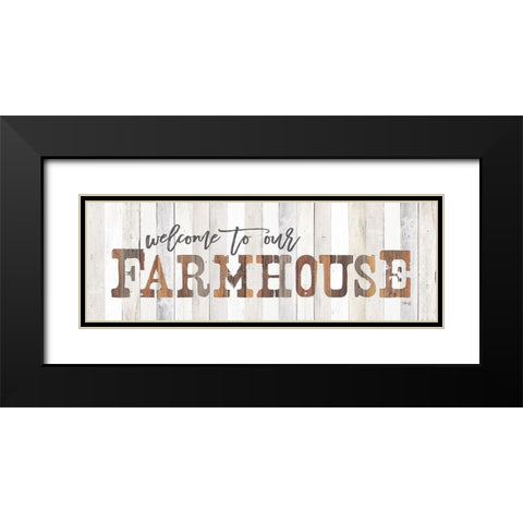 Welcome to Our Farmhouse Black Modern Wood Framed Art Print with Double Matting by Rae, Marla